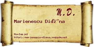 Marienescu Diána névjegykártya